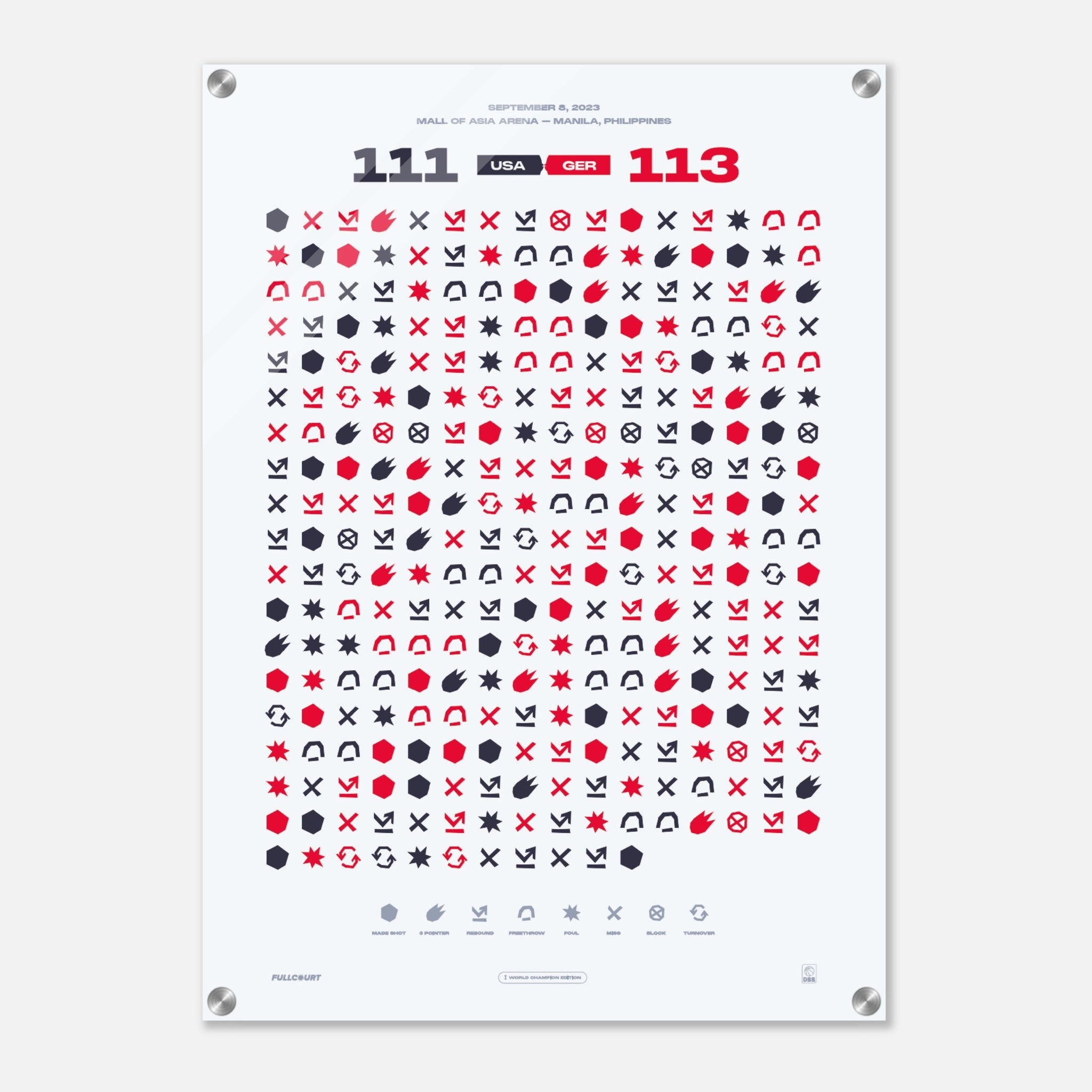 WM Halbfinale Acryldruck